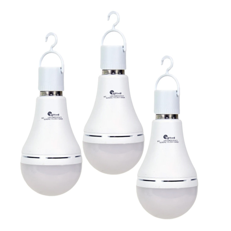 Купити Комплект із 3-х ламп LED Lightwell BS2C4 15 Вт Е27 з вбудованим акумулятором. Системи безпеки для дому та офісу. Магазин RG-Group. Системи відеонагляду та охоронні сигналізації. Продаж та послуги встановлення