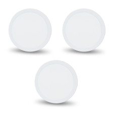 Купити Комплект із 3-х світильників світлодіодних LIGHTWELL LW-R-SFR-18 18 W коло, накладний. Системи безпеки для дому та офісу. Магазин RG-Group. Системи відеонагляду та охоронні сигналізації. Продаж та послуги встановлення