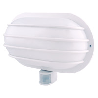 Купити Світильник настінний з датчиком руху e.sensor.lum.69.e27.white (білий) 180°, IP44. Системи безпеки для дому та офісу. Магазин RG-Group. Системи відеонагляду та охоронні сигналізації. Продаж та послуги встановлення