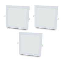Купити Комплект із 3-х світильників світлодіодних LIGHTWELL LW-SQ-RCD-18 18 W квадрат, вбудований. Системи безпеки для дому та офісу. Магазин RG-Group. Системи відеонагляду та охоронні сигналізації. Продаж та послуги встановлення