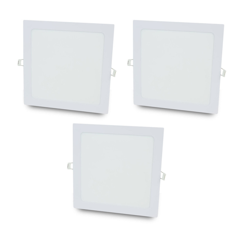 Купити Комплект із 3-х світильників світлодіодних LIGHTWELL LW-SQ-RCD-18 18 W квадрат, вбудований. Системи безпеки для дому та офісу. Магазин RG-Group. Системи відеонагляду та охоронні сигналізації. Продаж та послуги встановлення