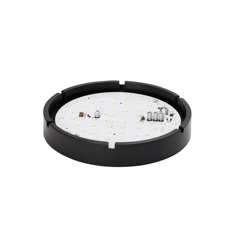 Світильник ERKA 1065D.i LED-Вlack-В з датчиком руху 12W 4200K круглий чорний/білий Е27 IP 65