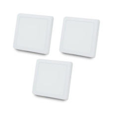 Купити Комплект із 3-х світильників світлодіодних LIGHTWELL LW-SQ-SRF-12 12 W квадрат, накладний. Системи безпеки для дому та офісу. Магазин RG-Group. Системи відеонагляду та охоронні сигналізації. Продаж та послуги встановлення