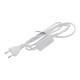 Купити Шнур з вилкою та перемикачем e.wire.switch/plug.white, білий, 2x0.75, 1,5м. Системи безпеки для дому та офісу. Магазин RG-Group. Системи відеонагляду та охоронні сигналізації. Продаж та послуги встановлення