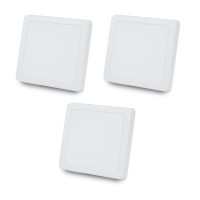 Купити Комплект із 3-х світильників світлодіодних LIGHTWELL LW-SQ-SRF-18 18 W квадрат, накладний. Системи безпеки для дому та офісу. Магазин RG-Group. Системи відеонагляду та охоронні сигналізації. Продаж та послуги встановлення