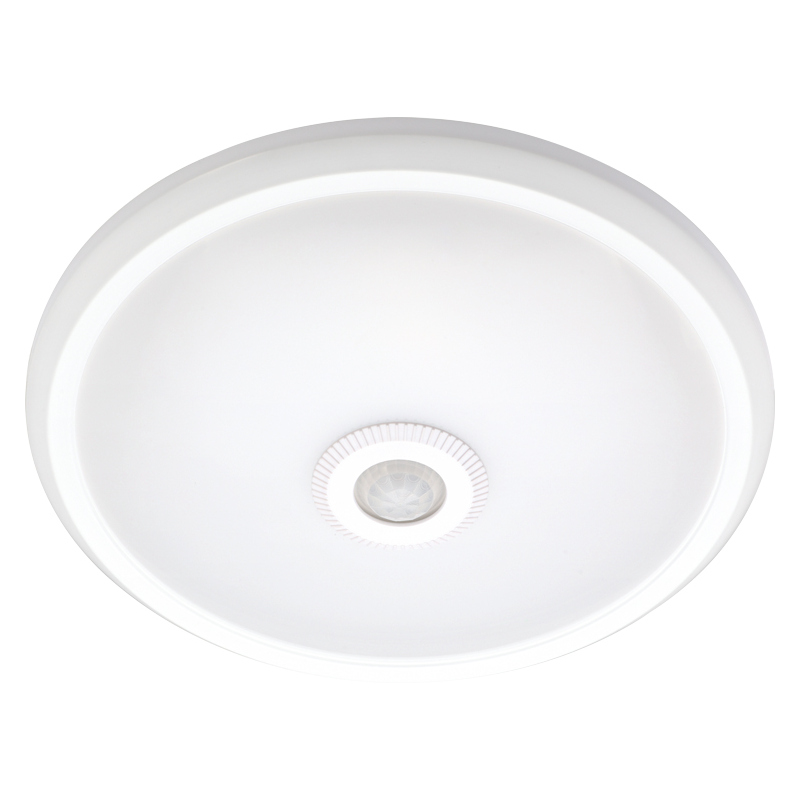 Купити Світильник світлодіодний стельовий з датчиком руху e.sensor.LED.77.12.4000 (білий), 12 Вт, 4000К, 360°, IP20. Системи безпеки для дому та офісу. Магазин RG-Group. Системи відеонагляду та охоронні сигналізації. Продаж та послуги встановлення