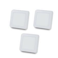 Купити Комплект із 3-х світильників світлодіодних LIGHTWELL LW-SQ-SRF-6 6 W квадрат, накладний. Системи безпеки для дому та офісу. Магазин RG-Group. Системи відеонагляду та охоронні сигналізації. Продаж та послуги встановлення