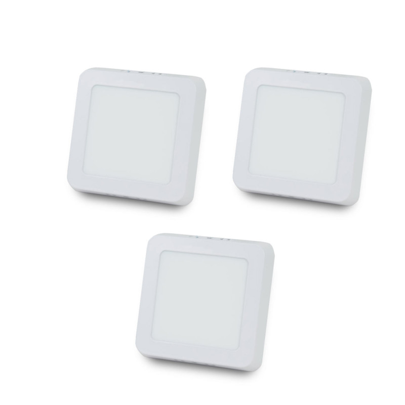 Купити Комплект із 3-х світильників світлодіодних LIGHTWELL LW-SQ-SRF-6 6 W квадрат, накладний. Системи безпеки для дому та офісу. Магазин RG-Group. Системи відеонагляду та охоронні сигналізації. Продаж та послуги встановлення
