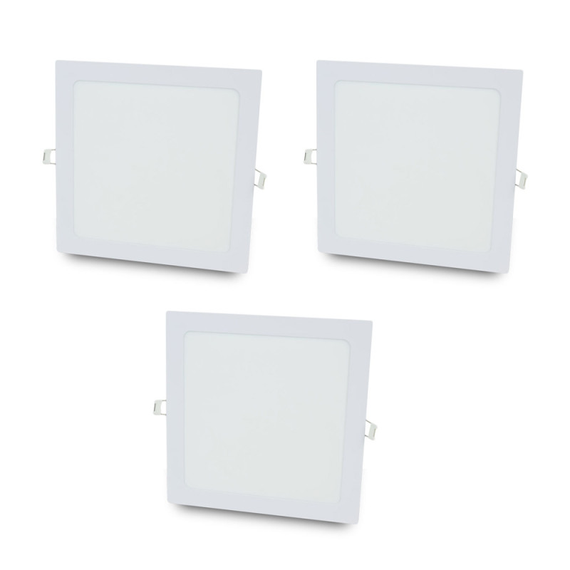 Купити Комплект із 3-х світильників світлодіодних LIGHTWELL LW-SQ-RCD-12 12 W квадрат, вбудований. Системи безпеки для дому та офісу. Магазин RG-Group. Системи відеонагляду та охоронні сигналізації. Продаж та послуги встановлення