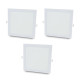 Купити Комплект із 3-х світильників світлодіодних LIGHTWELL LW-SQ-RCD-12 12 W квадрат, вбудований. Системи безпеки для дому та офісу. Магазин RG-Group. Системи відеонагляду та охоронні сигналізації. Продаж та послуги встановлення