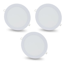 Купити Комплект із 3-х світильників світлодіодних LIGHTWELL LW-R-RCD-18 18 W коло, вбудований. Системи безпеки для дому та офісу. Магазин RG-Group. Системи відеонагляду та охоронні сигналізації. Продаж та послуги встановлення