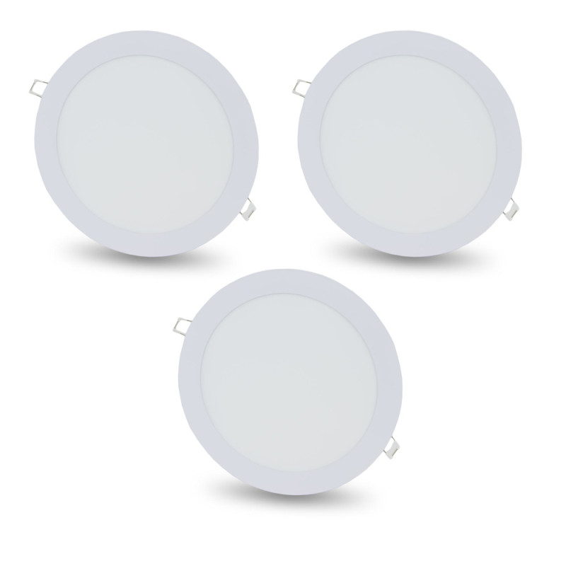 Купити Комплект із 3-х світильників світлодіодних LIGHTWELL LW-R-RCD-18 18 W коло, вбудований. Системи безпеки для дому та офісу. Магазин RG-Group. Системи відеонагляду та охоронні сигналізації. Продаж та послуги встановлення
