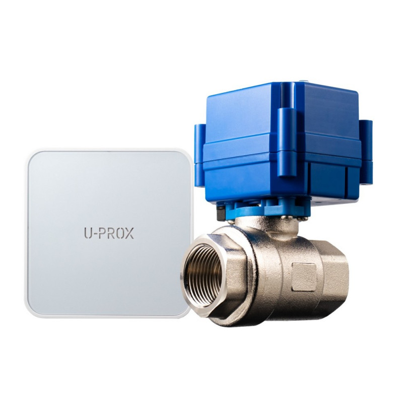 Купити Моторизований клапан із блоком керування U-Prox Valve DN20. Системи безпеки для дому та офісу. Магазин RG-Group. Системи відеонагляду та охоронні сигналізації. Продаж та послуги встановлення
