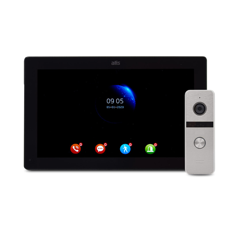Купити Комплект відеодомофона ATIS AD-1070FHD/T Black з підтримкою Tuya Smart + AT-400FHD Silver. Системи безпеки для дому та офісу. Магазин RG-Group. Системи відеонагляду та охоронні сигналізації. Продаж та послуги встановлення