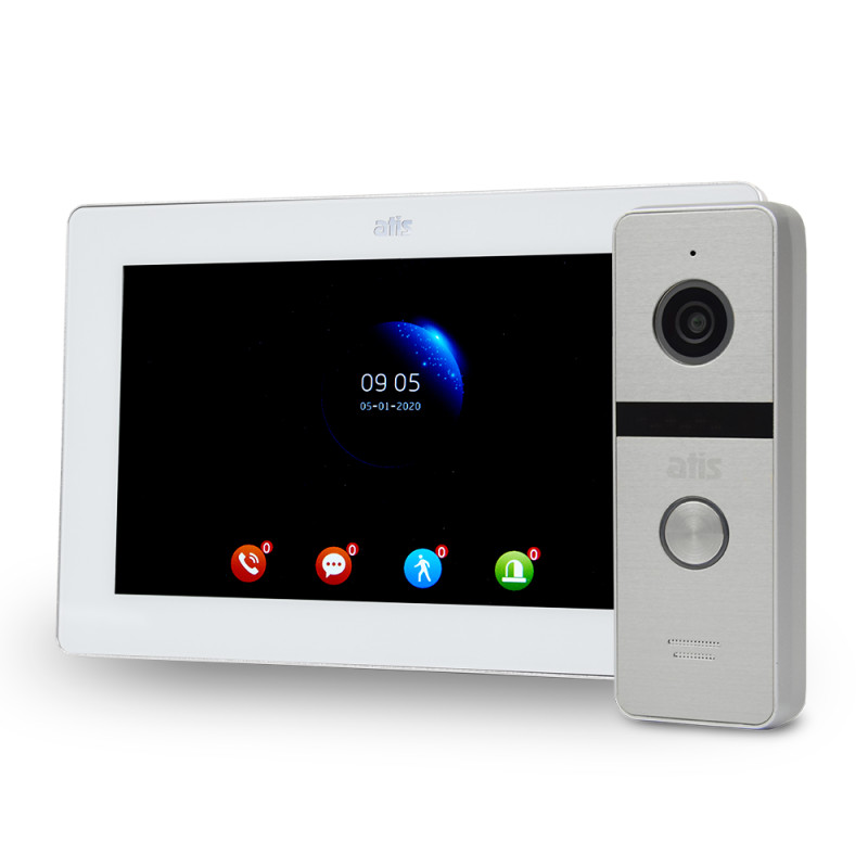 Купити Комплект відеодомофона ATIS AD-770FHD White + AT-400FHD Silver. Системи безпеки для дому та офісу. Магазин RG-Group. Системи відеонагляду та охоронні сигналізації. Продаж та послуги встановлення