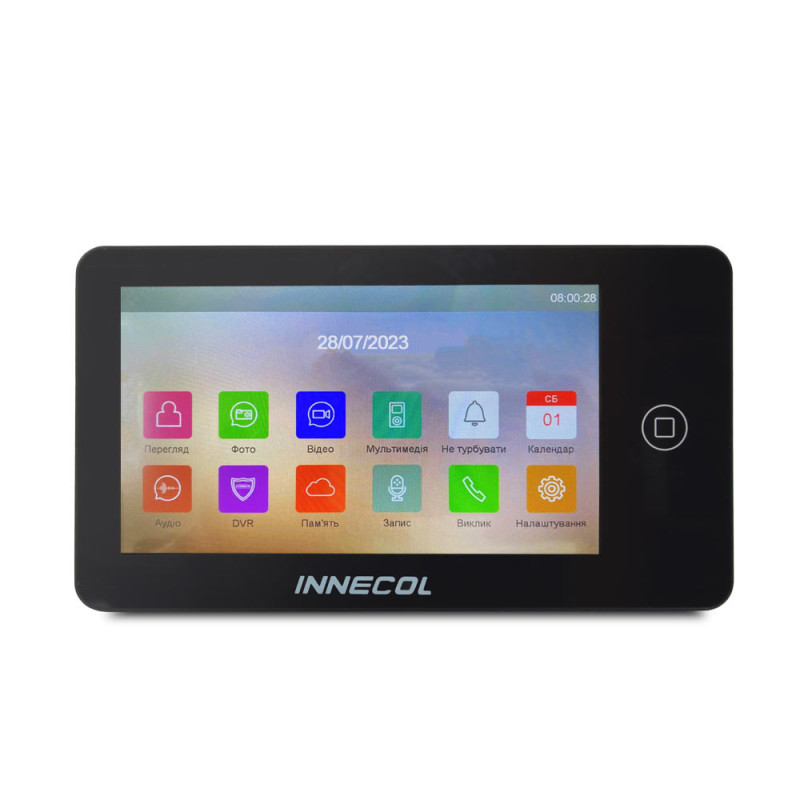 Купити Відеодомофон 7" INNECOL NEO HD (Black). Системи безпеки для дому та офісу. Магазин RG-Group. Системи відеонагляду та охоронні сигналізації. Продаж та послуги встановлення