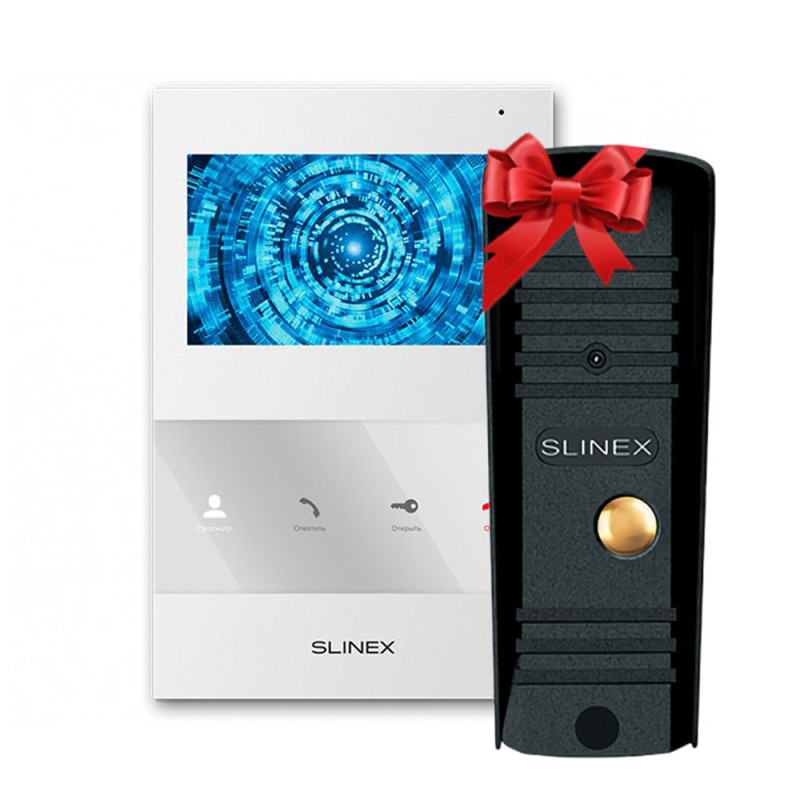 Купити Відеодомофон Slinex SQ-04M white + Відеопанель Slinex ML-16HR black. Системи безпеки для дому та офісу. Магазин RG-Group. Системи відеонагляду та охоронні сигналізації. Продаж та послуги встановлення