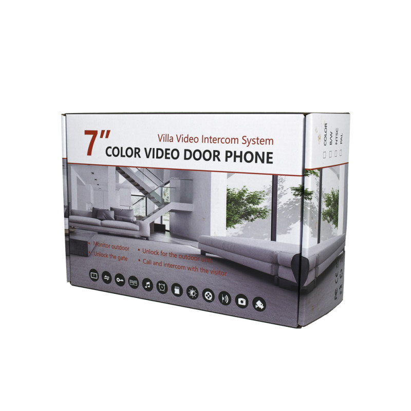 Комплект відеодомофону JT201HD Kit: Wi-Fi відеодомофон 7", відеопанель, карта пам'яті 32 ГБ у комплекті, з підтримкою Tuya Smart
