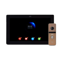 Купити Комплект відеодомофона ATIS AD-1070FHD Black + AT-400HD Gold. Системи безпеки для дому та офісу. Магазин RG-Group. Системи відеонагляду та охоронні сигналізації. Продаж та послуги встановлення