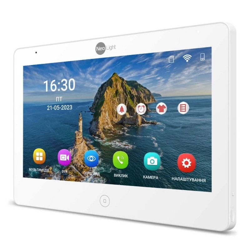 Комплект відеодомофона Neolight NeoKIT IP Pro WF 10: IP відеодомофон 10.1" з Wi-Fi та 2 Мп IP відеопанель
