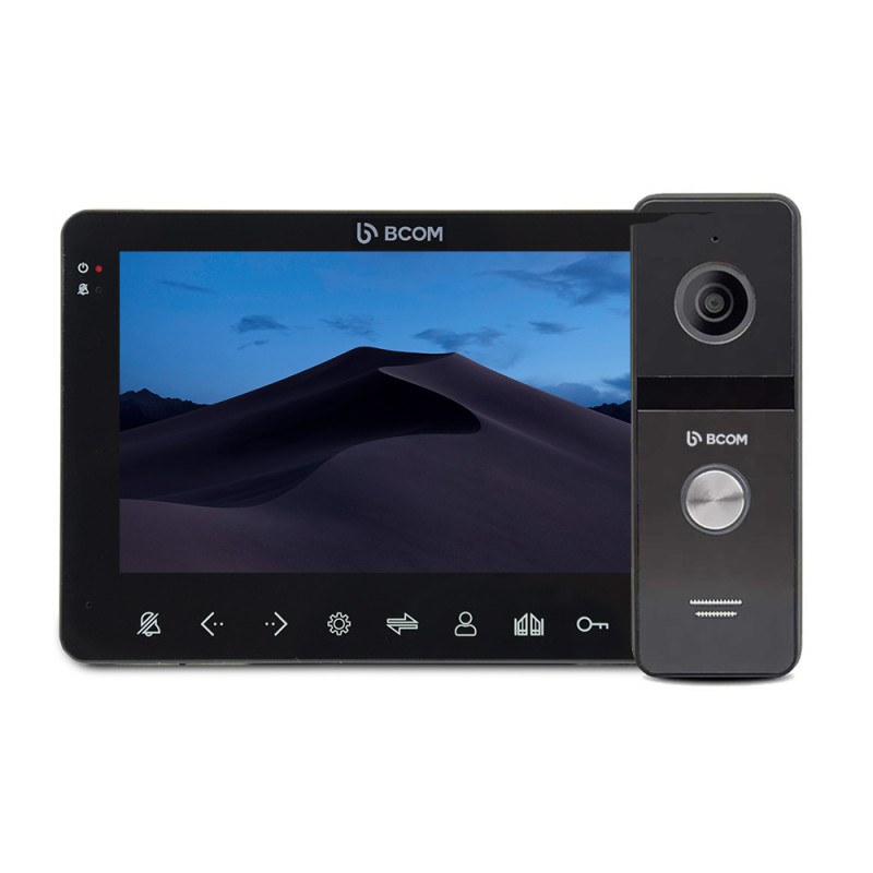 Купити Комплект відеодомофона BCOM BD-780FHD Black Kit: відеодомофон 7" і відеопанель. Системи безпеки для дому та офісу. Магазин RG-Group. Системи відеонагляду та охоронні сигналізації. Продаж та послуги встановлення