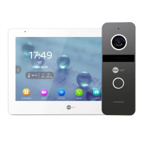 Купити Комплект Neolight MEZZO Hybrid IP KIT Graphite: гібридний відеодомофон 10.1" з Wi-Fi, 2 Мп відеопанель та PoE адаптер для панелі виклику. Системи безпеки для дому та офісу. Магазин RG-Group. Системи відеонагляду та охоронні сигналізації. Продаж та послуги встановлення