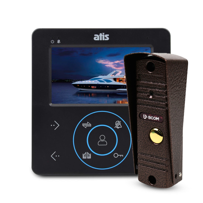 Купити Комплект відеодомофона ATIS AD-480MB + BCOM BT-305HR Cooper. Системи безпеки для дому та офісу. Магазин RG-Group. Системи відеонагляду та охоронні сигналізації. Продаж та послуги встановлення