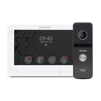 Купити Комплект відеодомофона BCOM BD-780FHD White Kit: відеодомофон 7" і відеопанель. Системи безпеки для дому та офісу. Магазин RG-Group. Системи відеонагляду та охоронні сигналізації. Продаж та послуги встановлення