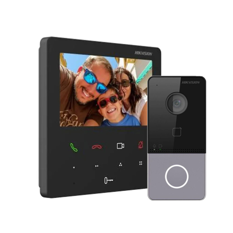 Купити Комплект відеодомофона Hikvision DS-KH6110-WE1 + DS-KV6113-WPE1С. Системи безпеки для дому та офісу. Магазин RG-Group. Системи відеонагляду та охоронні сигналізації. Продаж та послуги встановлення