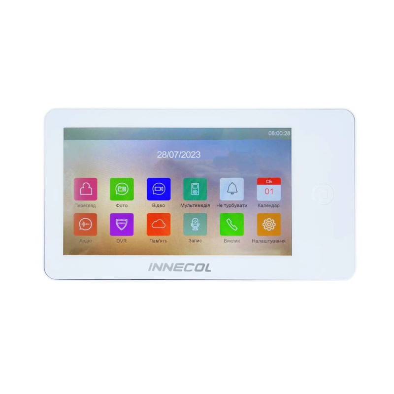 Комплект відеодомофону 7" INNECOL NEO HD (white) + Tantos Triniti HD