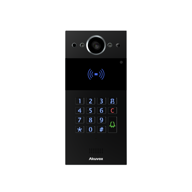 Купити IP-панель виклику 2 Мп Akuvox R20K Black. Системи безпеки для дому та офісу. Магазин RG-Group. Системи відеонагляду та охоронні сигналізації. Продаж та послуги встановлення