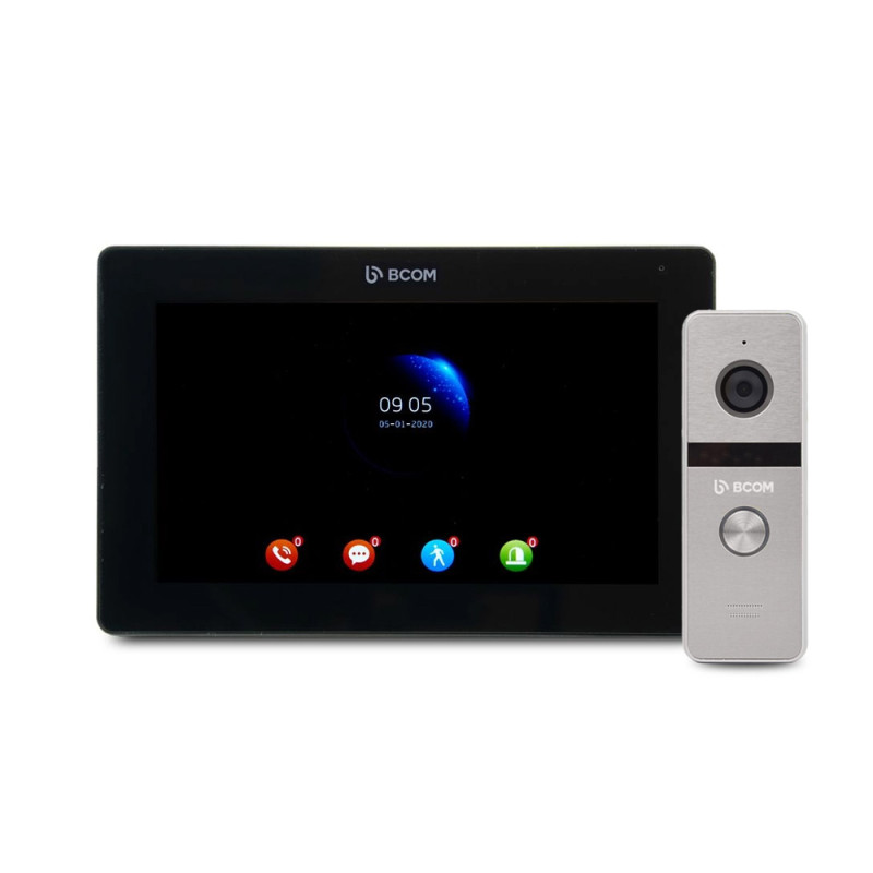 Купити Комплект відеодомофона BCOM BT-400FHD Silver+BCOM BD-770FHD/T Black. Системи безпеки для дому та офісу. Магазин RG-Group. Системи відеонагляду та охоронні сигналізації. Продаж та послуги встановлення