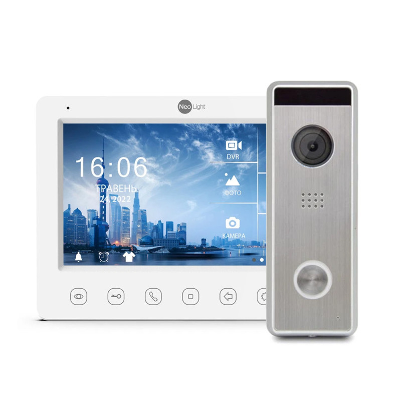 Купити Комплект відеодомофона NeoLight KAPPA+ HD White + Tantos Triniti HD. Системи безпеки для дому та офісу. Магазин RG-Group. Системи відеонагляду та охоронні сигналізації. Продаж та послуги встановлення