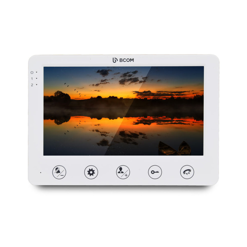 Комплект відеодомофона BCOM BD-710C Kit: відеодомофон 7" white та відеопанель copper
