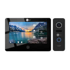 Купити Комплект відеодомофона Neolight NeoKIT HD Pro WF B/Black: відеодомофон 7" з Wi-Fi з детектором руху і 2 Мп відеопанель. Системи безпеки для дому та офісу. Магазин RG-Group. Системи відеонагляду та охоронні сигналізації. Продаж та послуги встановлення
