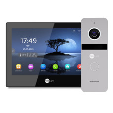 Купити Комплект Neolight ALPHA Hybrid HD KIT B/Silver: гібридний відеодомофон 8" з Wi-Fi та 2 Мп відеопанель. Системи безпеки для дому та офісу. Магазин RG-Group. Системи відеонагляду та охоронні сигналізації. Продаж та послуги встановлення