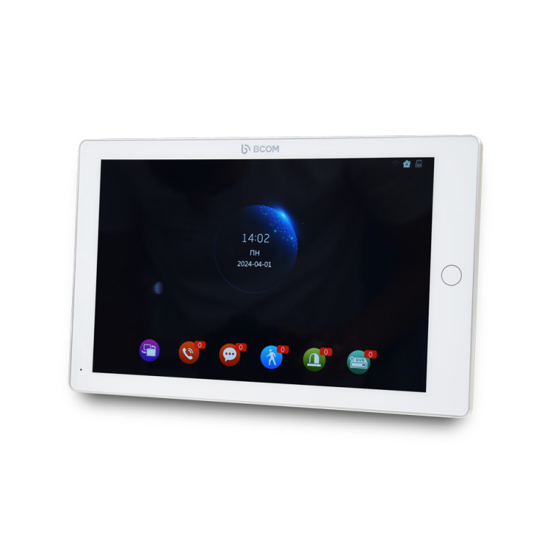 Купити Відеодомофон 10" BCOM BD-1070FHD/DVR-T White з підтримкою Tuya Smart. Системи безпеки для дому та офісу. Магазин RG-Group. Системи відеонагляду та охоронні сигналізації. Продаж та послуги встановлення
