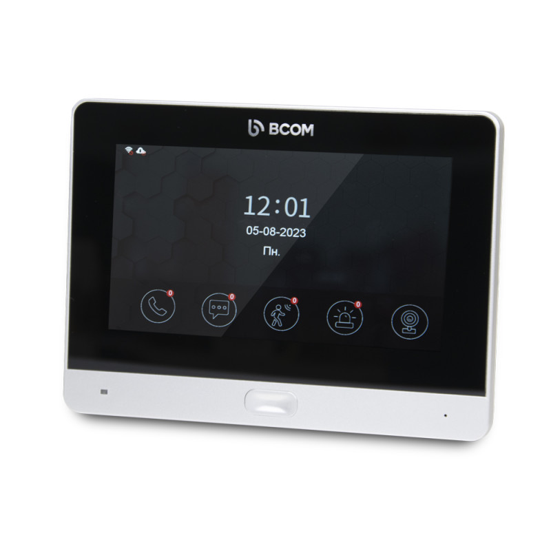 Купити Wi-Fi відеодомофон 7" BCOM BD-760FHD/T Silver з підтримкою Tuya Smart. Системи безпеки для дому та офісу. Магазин RG-Group. Системи відеонагляду та охоронні сигналізації. Продаж та послуги встановлення