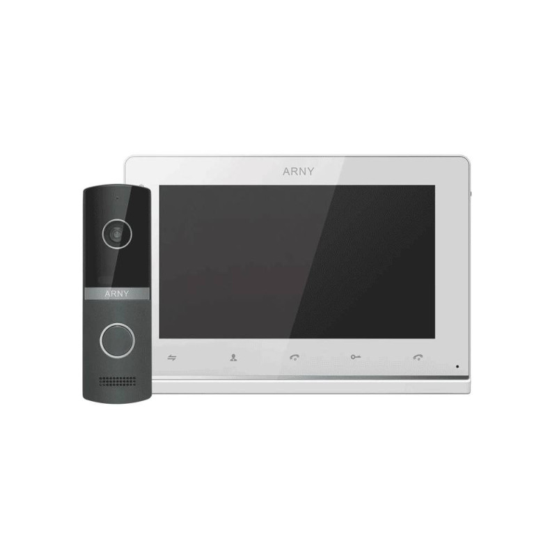 Купити Відеодомофон Arny AVD-7123 (2Mpx) TFT white+graphite. Системи безпеки для дому та офісу. Магазин RG-Group. Системи відеонагляду та охоронні сигналізації. Продаж та послуги встановлення