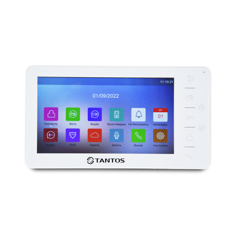 Купити Відеодомофон Tantos Prime HD 7" (White). Системи безпеки для дому та офісу. Магазин RG-Group. Системи відеонагляду та охоронні сигналізації. Продаж та послуги встановлення