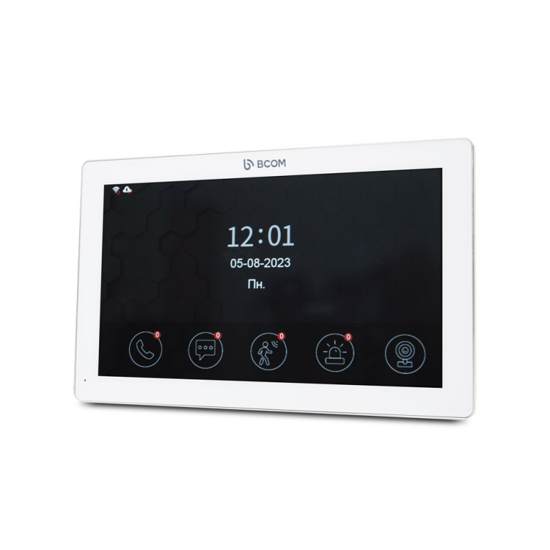 Купити Відеодомофон 10" BCOM BD-1070FHD/T White з підтримкою Tuya Smart. Системи безпеки для дому та офісу. Магазин RG-Group. Системи відеонагляду та охоронні сигналізації. Продаж та послуги встановлення
