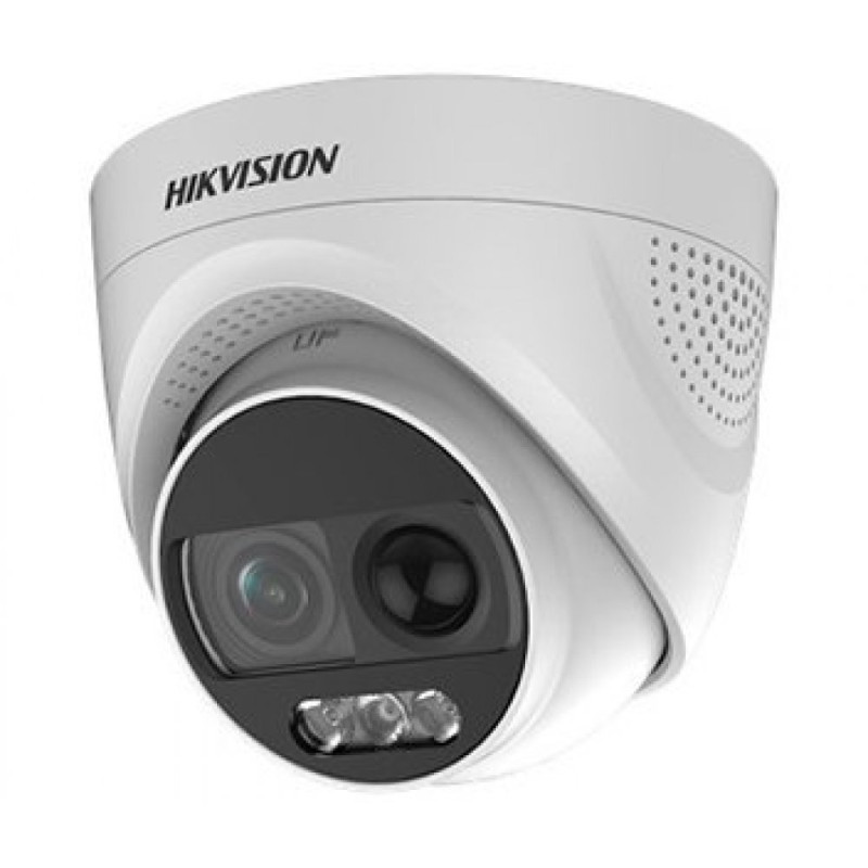 Купити HD-TVI відеокамера 2 Мп Hikvision DS-2CE72DFT-PIRXOF 2.8mm ColorVu з PIR датчиком і сиреною для системи відеоспостереження. Системи безпеки для дому та офісу. Магазин RG-Group. Системи відеонагляду та охоронні сигналізації. Продаж та послуги встановлення