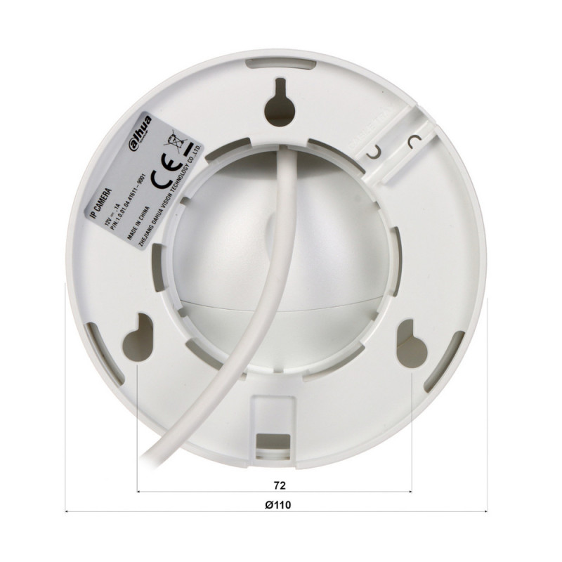IP-відеокамера 2 Мп Dahua DH-IPC-HDW1230DT-SAW з Wi-Fi і вбудованим мікрофоном для системи відеоспостереження