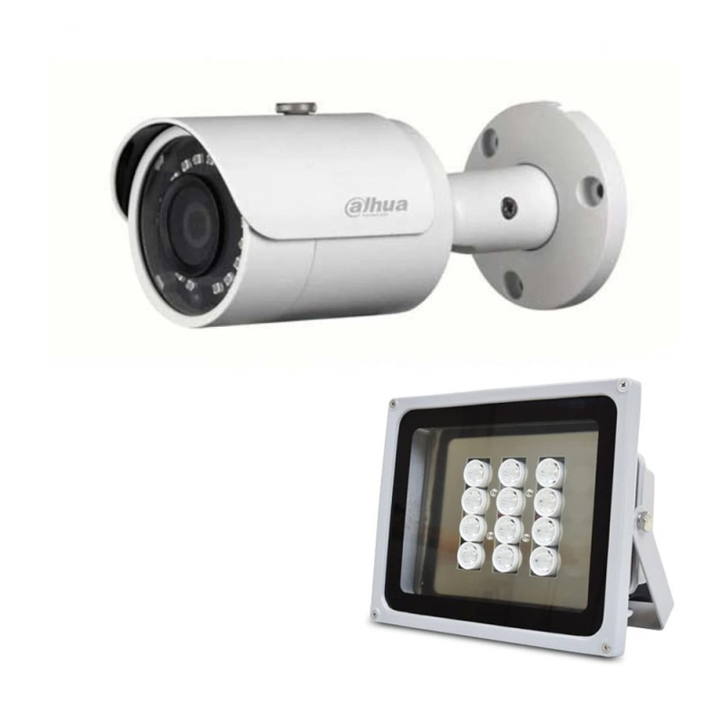 Купити Комплект: IP-відеокамера 4 Мп Dahua DH-IPC-HFW1431SP-S4 (2.8 мм) + ІЧ-прожектор Lightwell LW12-100IR60-220. Системи безпеки для дому та офісу. Магазин RG-Group. Системи відеонагляду та охоронні сигналізації. Продаж та послуги встановлення