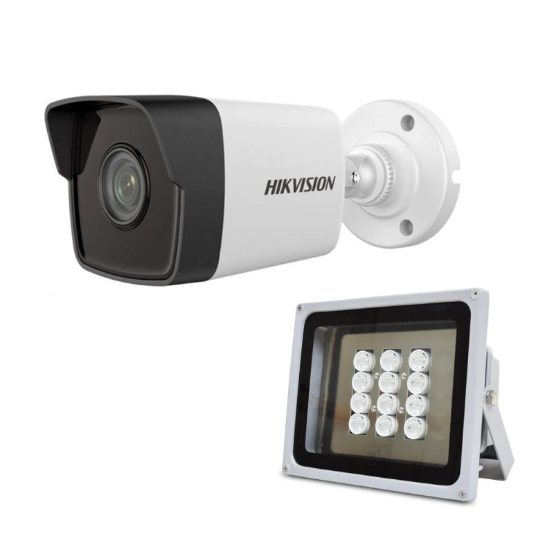 Купити Комплект: IP-відеокамера 2 Мп Hikvision DS-2CD1021-I(F) (2.8mm) + ІЧ-прожектор Lightwell LW12-140IR45-220. Системи безпеки для дому та офісу. Магазин RG-Group. Системи відеонагляду та охоронні сигналізації. Продаж та послуги встановлення