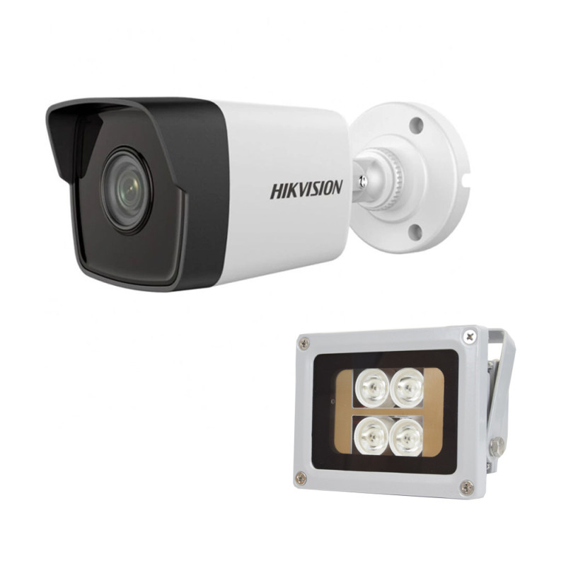 Купити Комплект: IP-відеокамера 2 Мп Hikvision DS-2CD1021-I(F) (2.8mm) + ІЧ-прожектор Lightwell LW4-40IR60-12. Системи безпеки для дому та офісу. Магазин RG-Group. Системи відеонагляду та охоронні сигналізації. Продаж та послуги встановлення