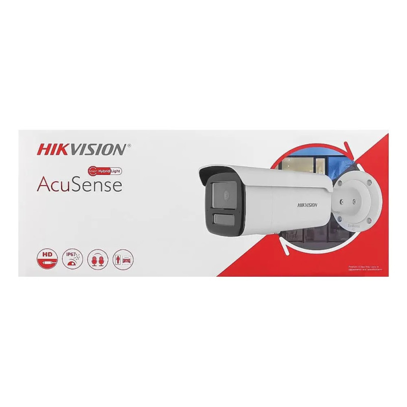 IP-відеокамера 4 Мп Hikvision DS-2CD2T43G2-4LI (4 мм) AcuSense з подвійним підсвічуванням для системи відеонагляду