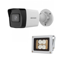Купити Комплект: IP-відеокамера 2 Мп Hikvision DS-2CD1023G2-IUF (2.8 мм) з вбудованим мікрофоном + ІЧ-прожектор Lightwell LW4-40IR60-12. Системи безпеки для дому та офісу. Магазин RG-Group. Системи відеонагляду та охоронні сигналізації. Продаж та послуги встановлення