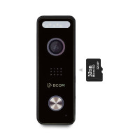 Купити Комплект відеопанель BCOM BT-400FHD/T Black SD з підтримкою Tuya Smart з вбудованою картою пам'яті на 32 GB. Системи безпеки для дому та офісу. Магазин RG-Group. Системи відеонагляду та охоронні сигналізації. Продаж та послуги встановлення