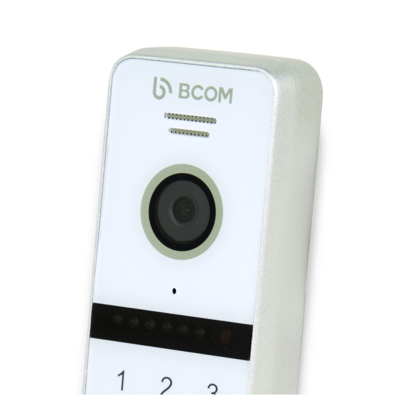 Відеопанель BCOM BT-400FHD-AC White з вбудованою клавіатурою і зчитувачем Mifare
